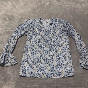 Emily Daniels Floral Blue Women's Top